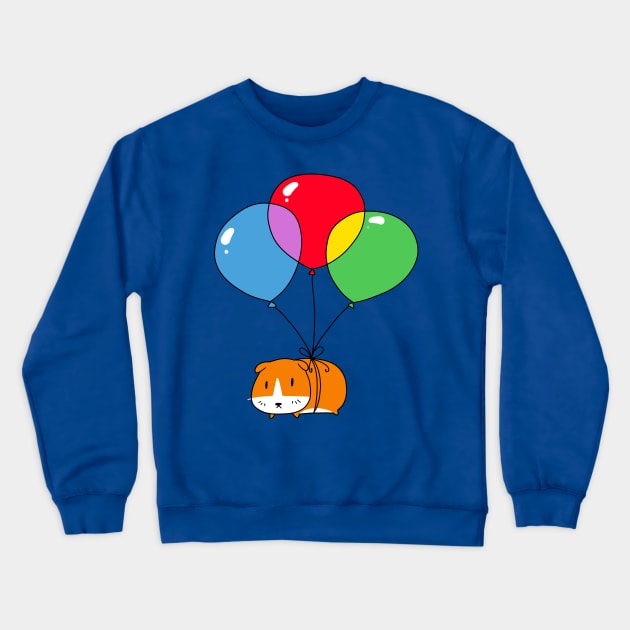 Balloon Guinea Pig Crewneck Sweatshirt by saradaboru